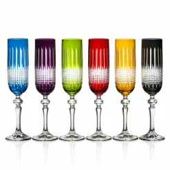6 flûtes à champagne couleur Tradition
