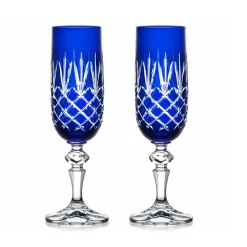 2 flûtes à champagne taille ananas