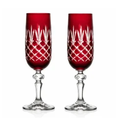 2 flûtes à champagne taille ananas