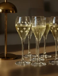 6 flûtes cristal artisanal prestige t.m