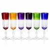 6 flûtes cristal couleur nicole