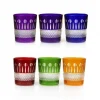 6 gobelets cristal couleur yvan