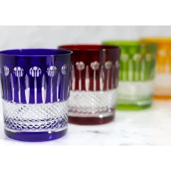 6 gobelets cristal couleur yvan