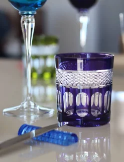 6 gobelets cristal couleur mireille