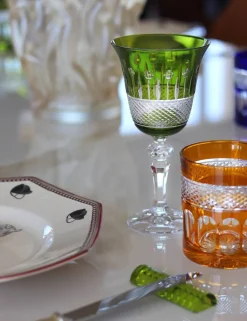 6 gobelets cristal couleur mireille