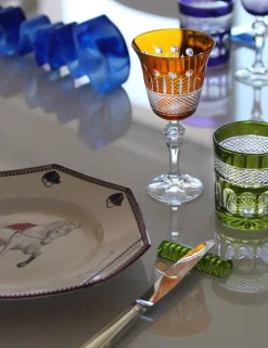 6 gobelets cristal couleur mireille