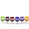 6 verres cognac cristal couleur mireille