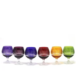 6 verres cognac cristal couleur timeless