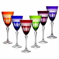 6 verres cristal couleur mireille n°3