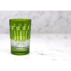 6 verres thé cristal couleur yvan