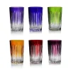 6 verres thé cristal couleur Timeless