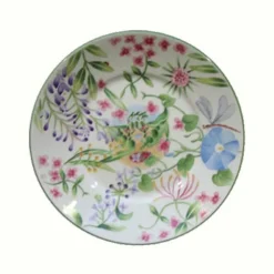 Assiette dessert vent de fleurs lunéville