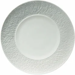 Assiette plate à aile gravée 32 cm Minéral Raynaud
