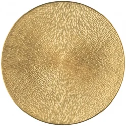 Assiette plate gravée 32 cm Minéral or Raynaud