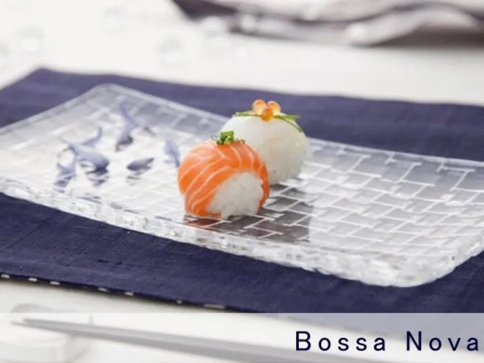 Assiette rectangulaire bossa nova
