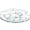 Assiette ronde cristal pétale