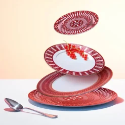 Assiettes à Dessert Arcadia Rouge Baccarat x2
