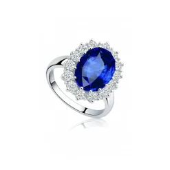 Bague médaillon royal bleu saphir