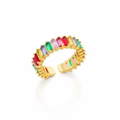 Bague réglable arc-en-ciel