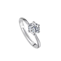 Bague solitaire cristal
