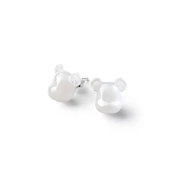 Be@rbrick boucles d’oreilles puce argent baccarat
