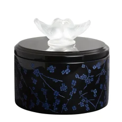 Boîte fleurs de cerisier noir lalique