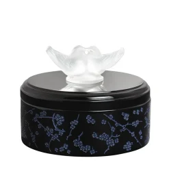 Boîte fleurs de cerisier noir lalique