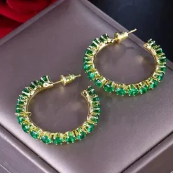 Boucles d’oreilles éclat verdoyant