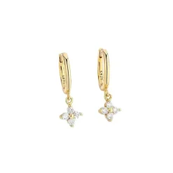 Boucles d’oreilles céleste cristal
