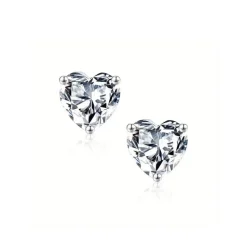 Boucles d’oreilles coeur cristal argent 925