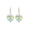 Boucles d’oreilles cristal cœur irisé