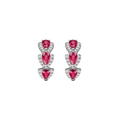 Boucles d’oreilles cristal rose Majesté