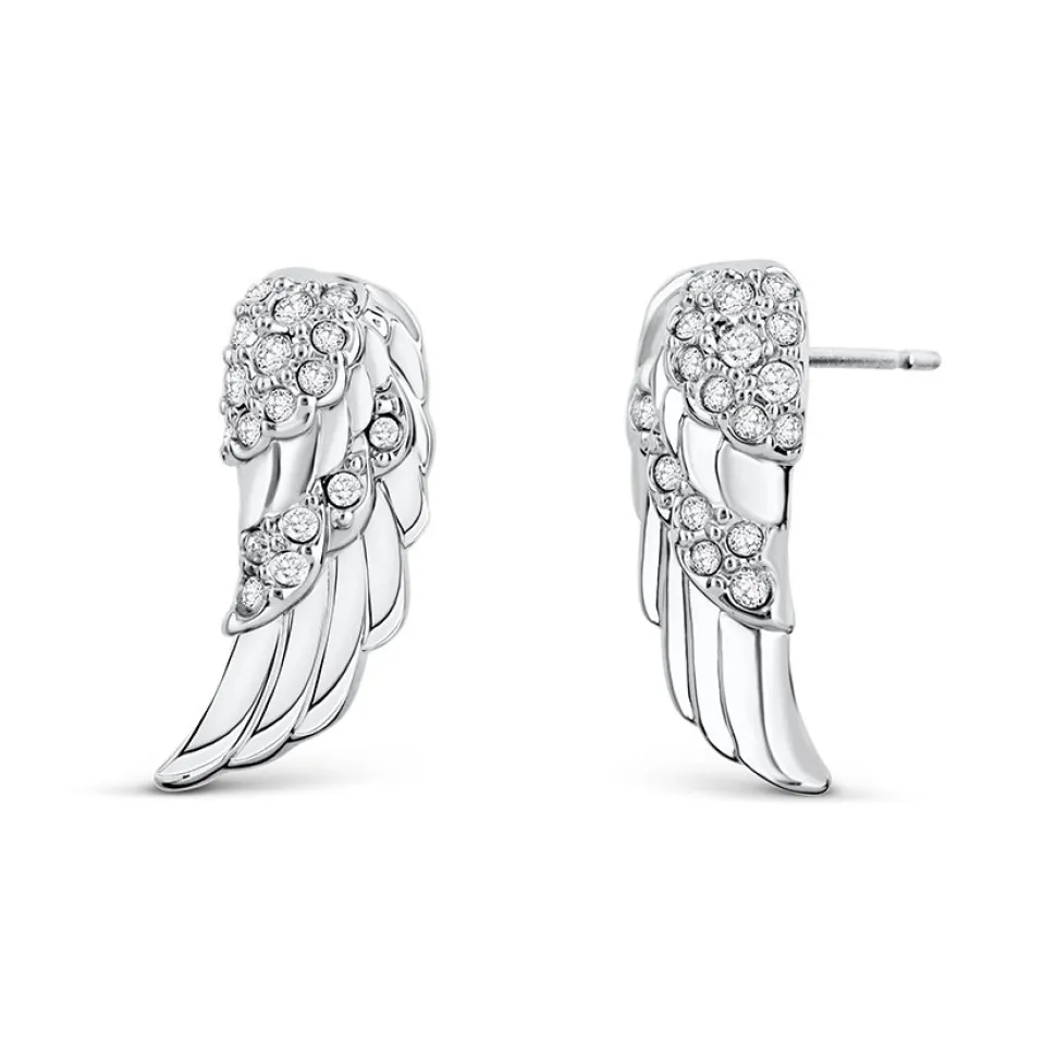 Boucles oreilles ailes cristaux swarovski®