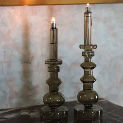 Bougeoir lampe à huile champagne