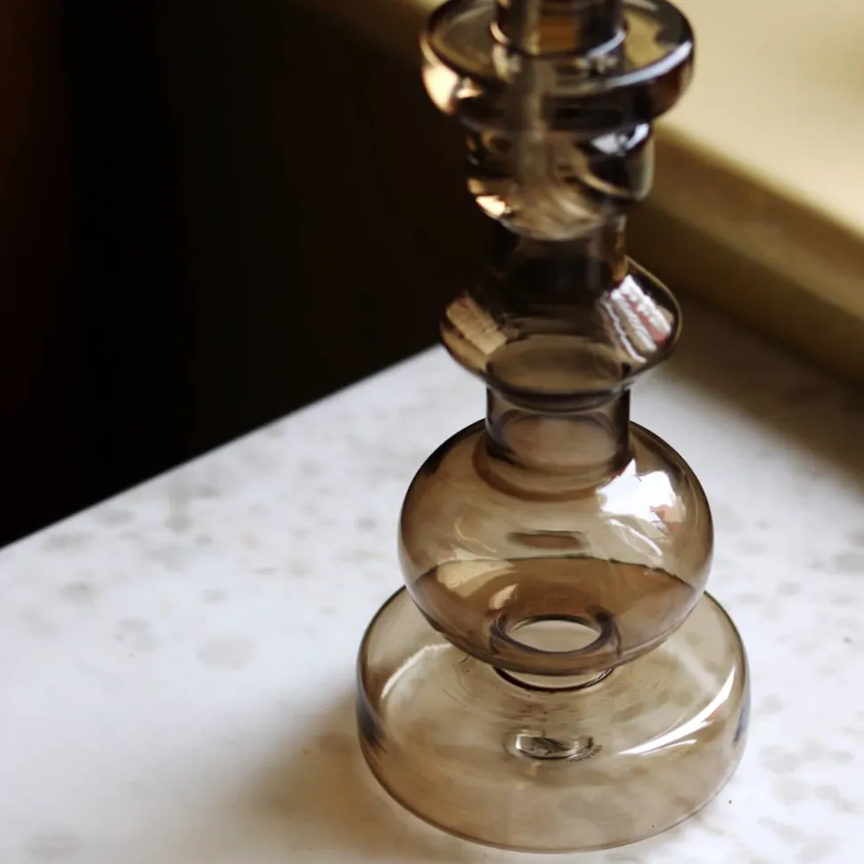 Bougeoir lampe à huile champagne