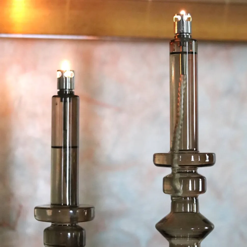 Bougeoir lampe à huile champagne