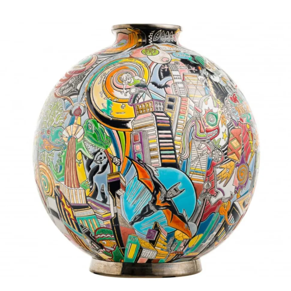 Boule coloniale Nouveau monde Guive Khosravi & Émaux de Longwy