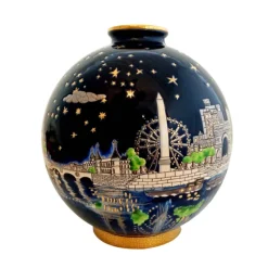 Boule Paris Ville Lumière JO 2024 Émaux de Longwy