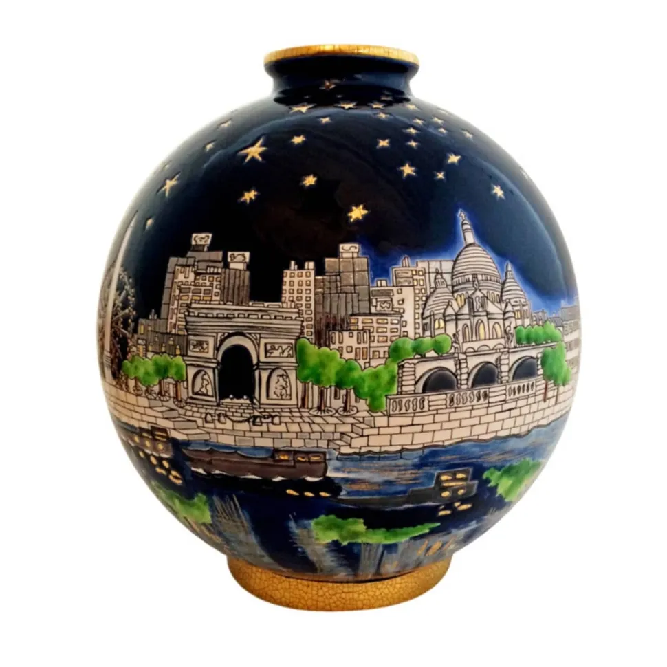 Boule Paris Ville Lumière JO 2024 Émaux de Longwy