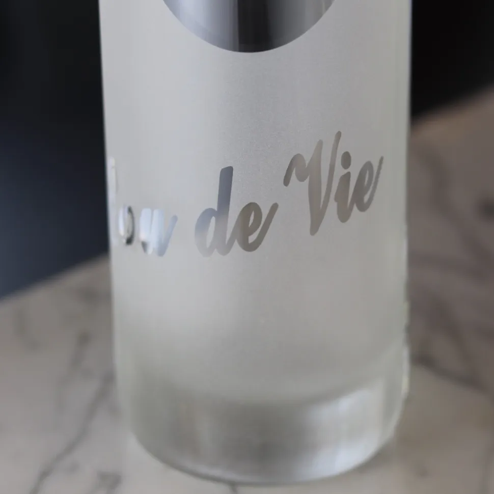 Bouteille eau de vie taillé