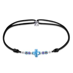 Bracelet croix grecque Murano Michaël Vessière
