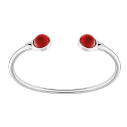 Bracelet fexible cabochon rouge lalique