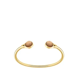 Bracelet flexible cabochon bronze plaqué or Lalique