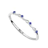 Bracelet rigide étoile cristal bleu saphir