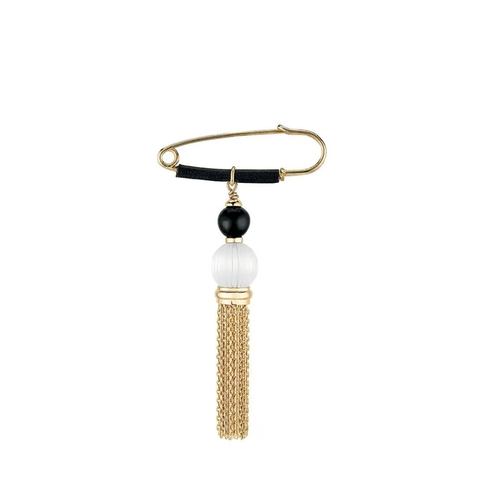 Broche vibrante pompon lalique