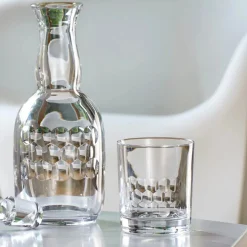 Carafe à vin nid d’abeille cristal de Bohême