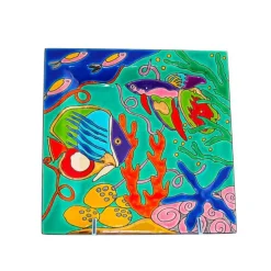 Cendrier vide-poches aqua tropicale Émaux de Longwy