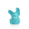 Chien bouledogue turquoise Faïence de Lunéville