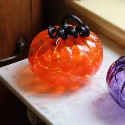 Citrouille décorative cristal de Lorraine orange