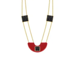 Collier aréthuse noir résine lalique